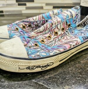 Ed Hardy no-lace shoes